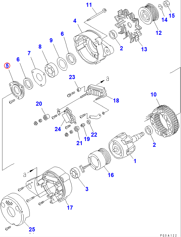 Diagram KD0-35926-0070 RETAINER - Komatsu