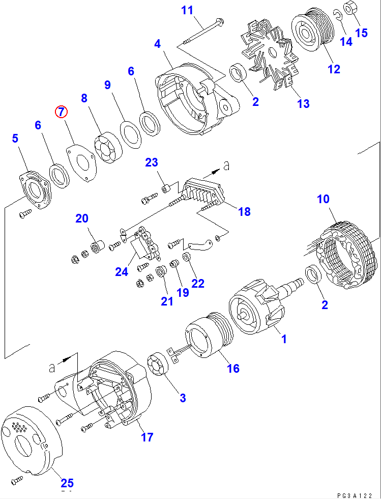 Diagram KD0-35926-0090 RETAINER - Komatsu