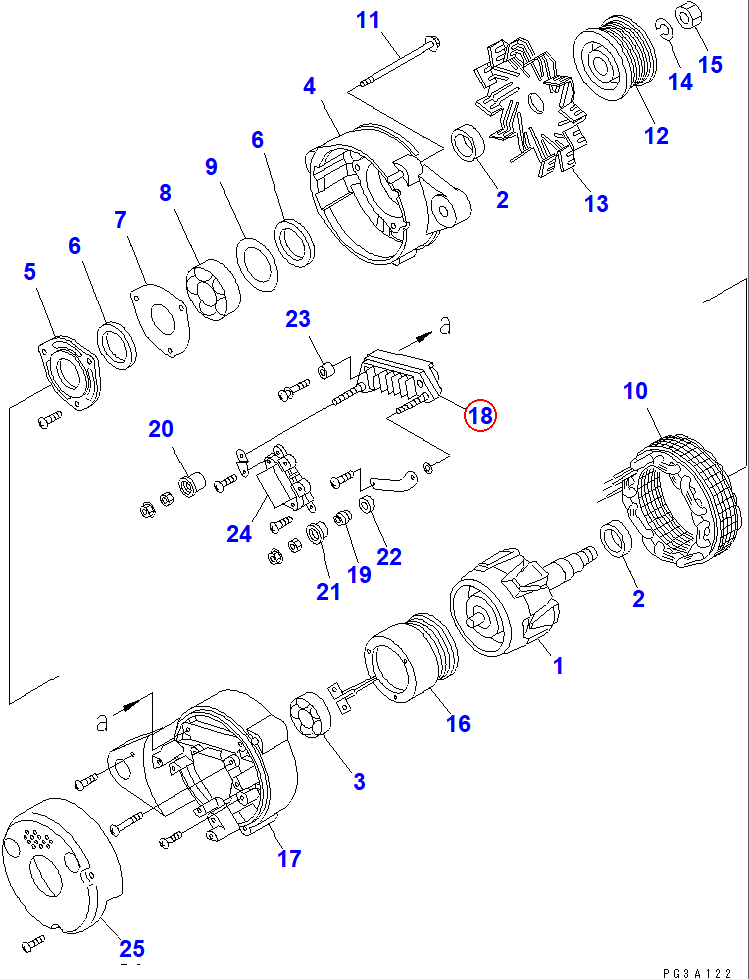 Diagram KD0-35730-0510 RECTIFIER ASS'Y - Komatsu