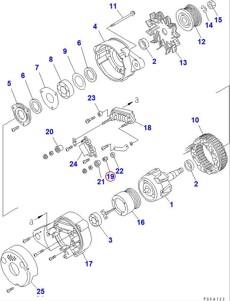 Diagram KD0-35923-0130 COLLAR - Komatsu