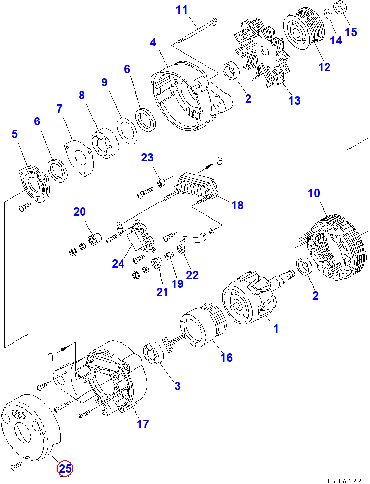 Diagram KD0-35761-0200 COVER - Komatsu