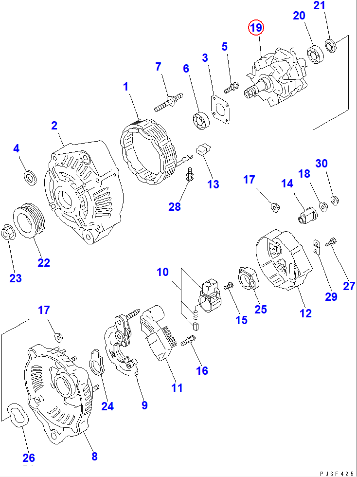 Diagram ND021200-8380 ROTOR ASS'Y - Komatsu