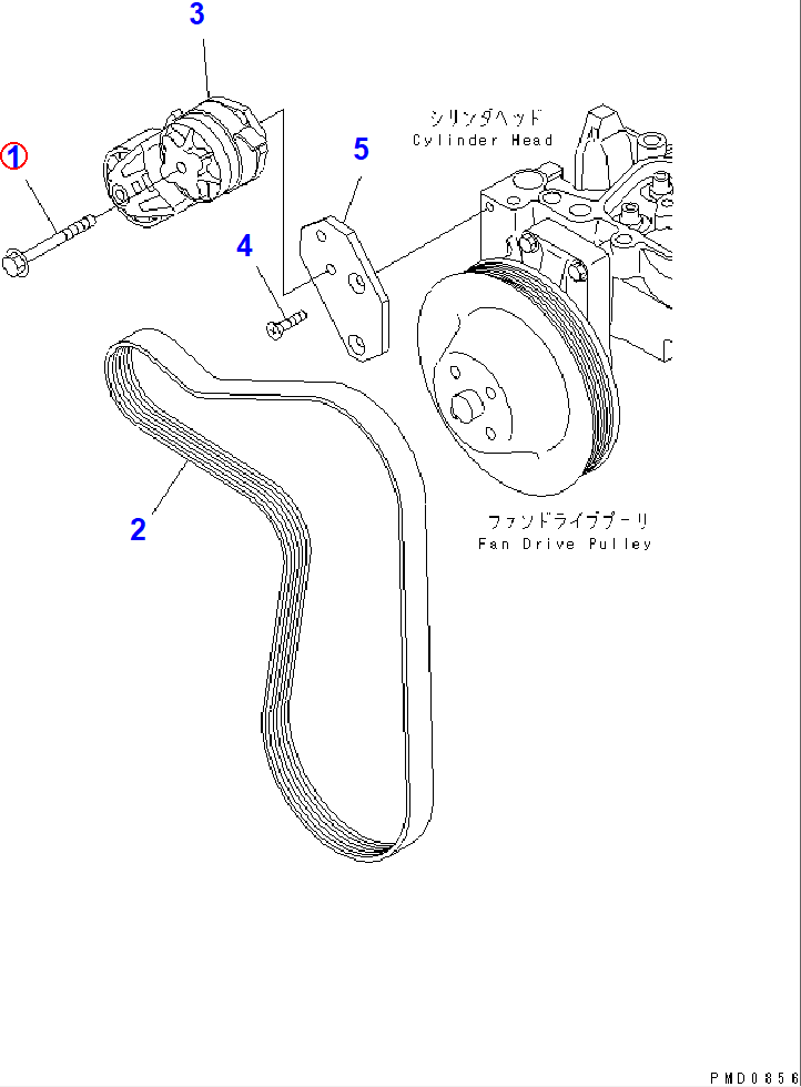 Diagram 6732-61-4120 BOLT - Komatsu