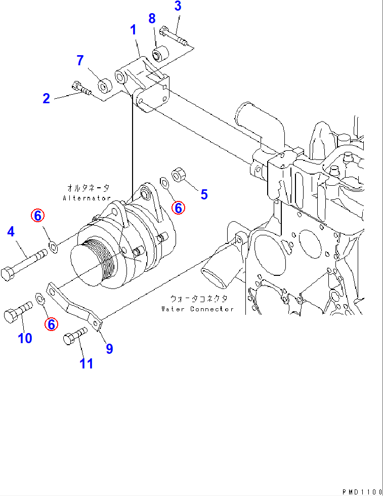 Diagram 01641-21223 WASHER - Komatsu