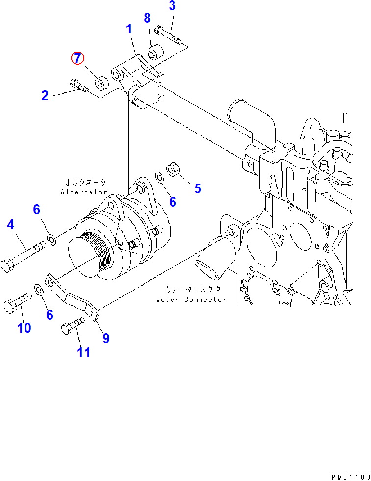Diagram 6732-81-6490 SPACER - Komatsu