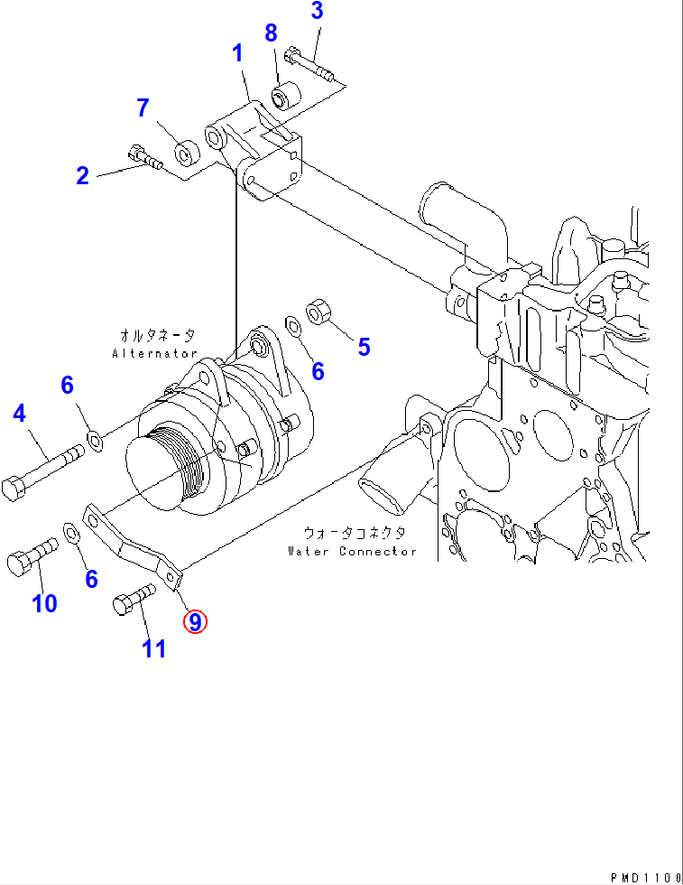 Diagram 6732-81-6540 PLATE - Komatsu