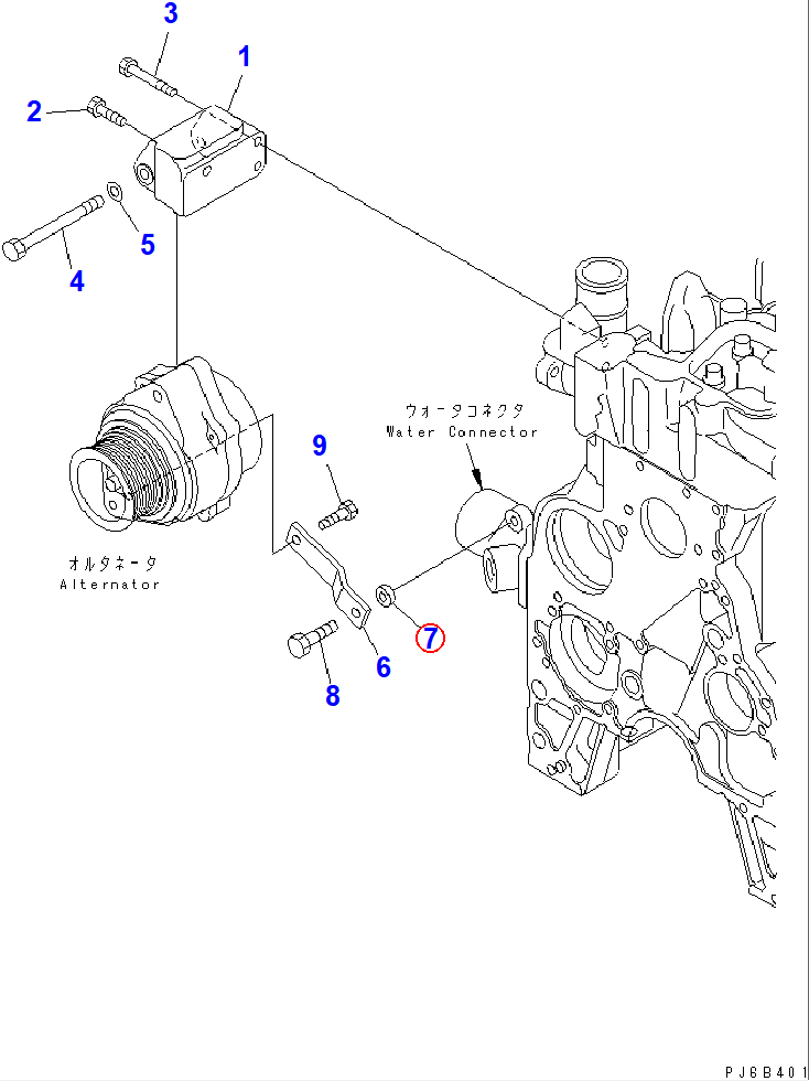 Diagram 6732-81-6690 SPACER - Komatsu