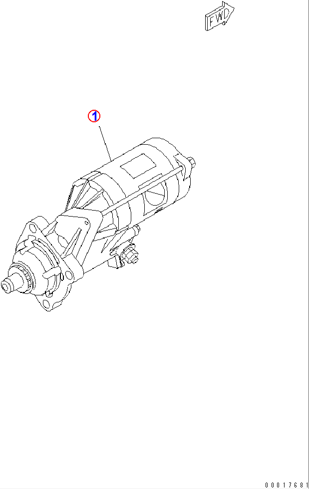 Diagram 600-863-5111 STARTING MOTOR ASS'Y,(5.5KW)(SEE FIG.A621P-02A1) - Komatsu