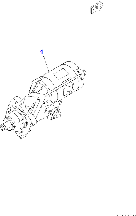 Diagram 600-863-5110 STARTING MOTOR ASS'Y,(5.5KW)(SEE FIG.A621P-02A1) - Komatsu