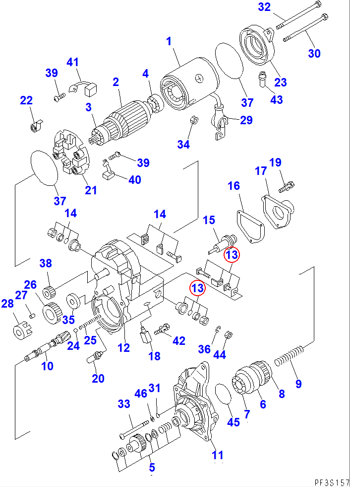Diagram ND128099-5770 KIT,STARTER - Komatsu