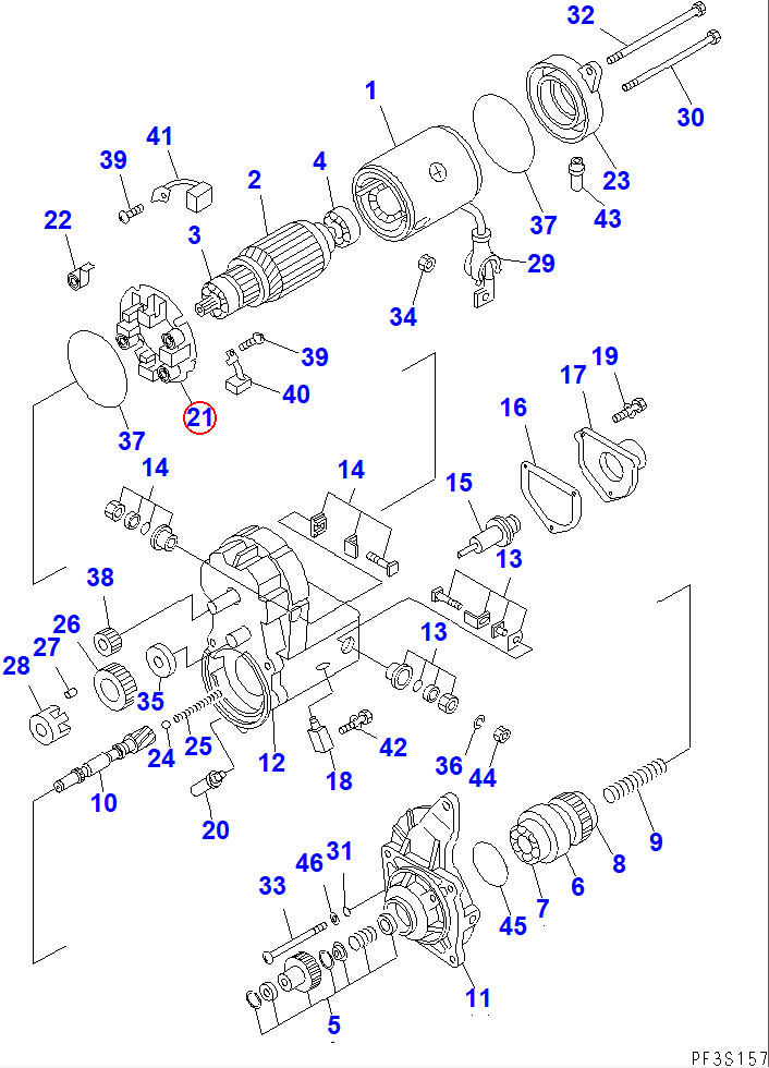 Diagram ND028510-0880 HOLDER ASS'Y,BRUSH - Komatsu