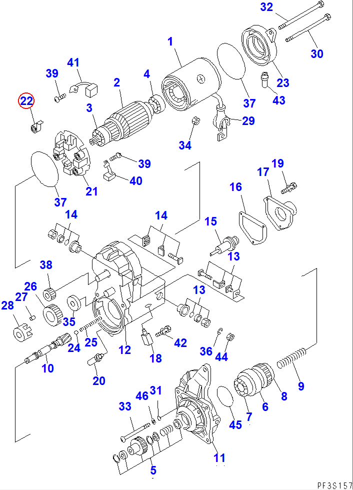 Diagram ND028520-0011 SPRING,BRUSH - Komatsu