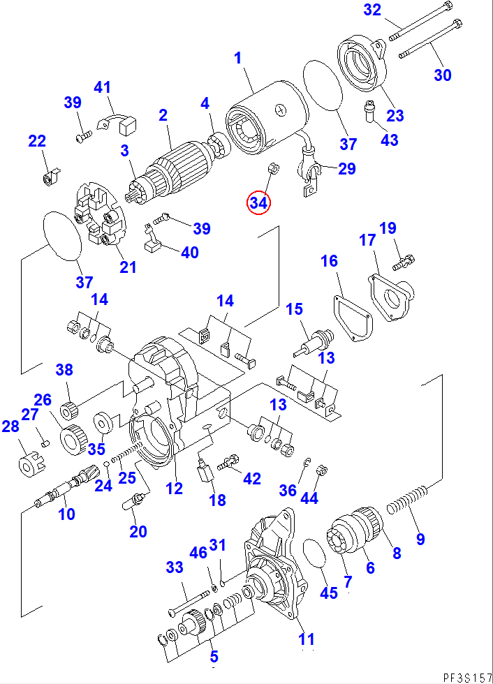 Diagram ND949056-4480 NUT - Komatsu