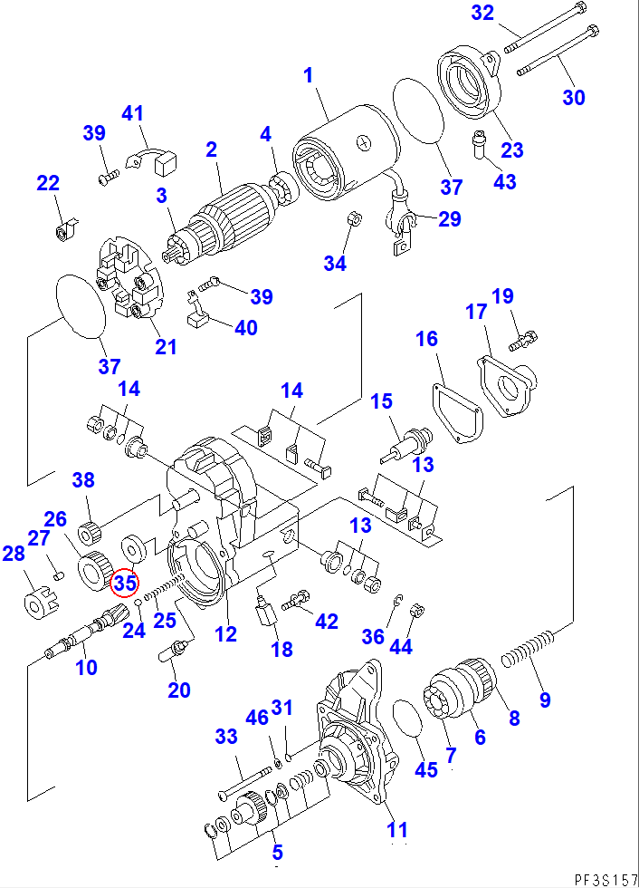 Diagram ND028327-0171 RETAINER,SNAP - Komatsu