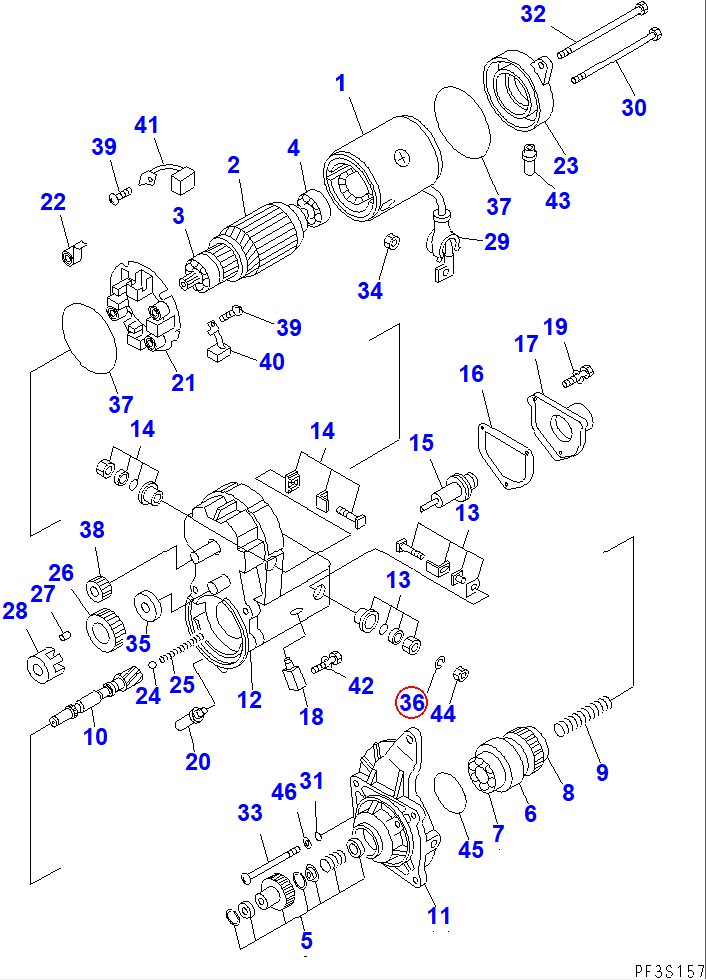 Diagram ND90258-10001 WASHER,SPRING - Komatsu