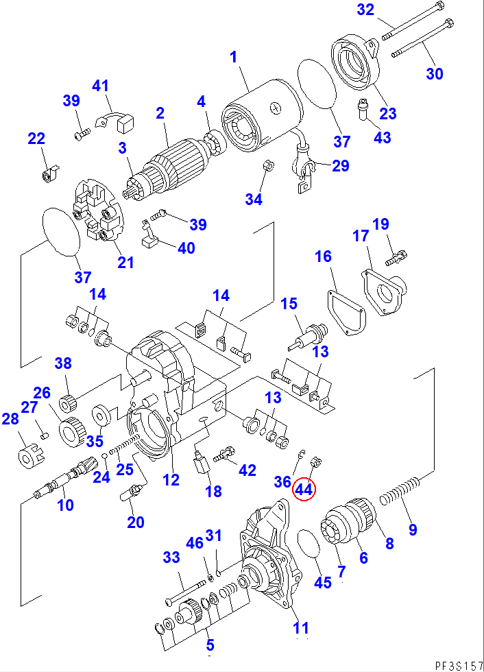Diagram ND90170-10061 NUT - Komatsu