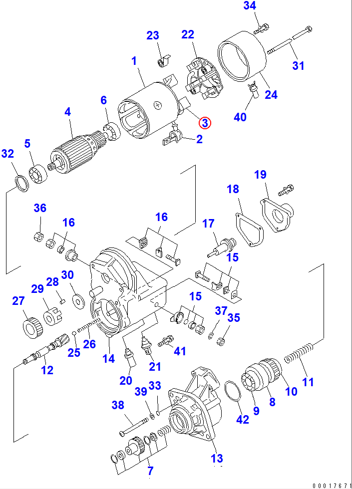 Diagram ND028099-3570 STARTER KIT - Komatsu