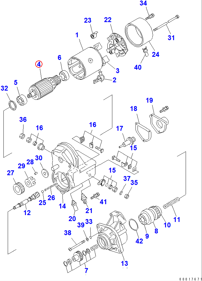 Diagram ND028200-1590 ARMATURE ASS'Y - Komatsu