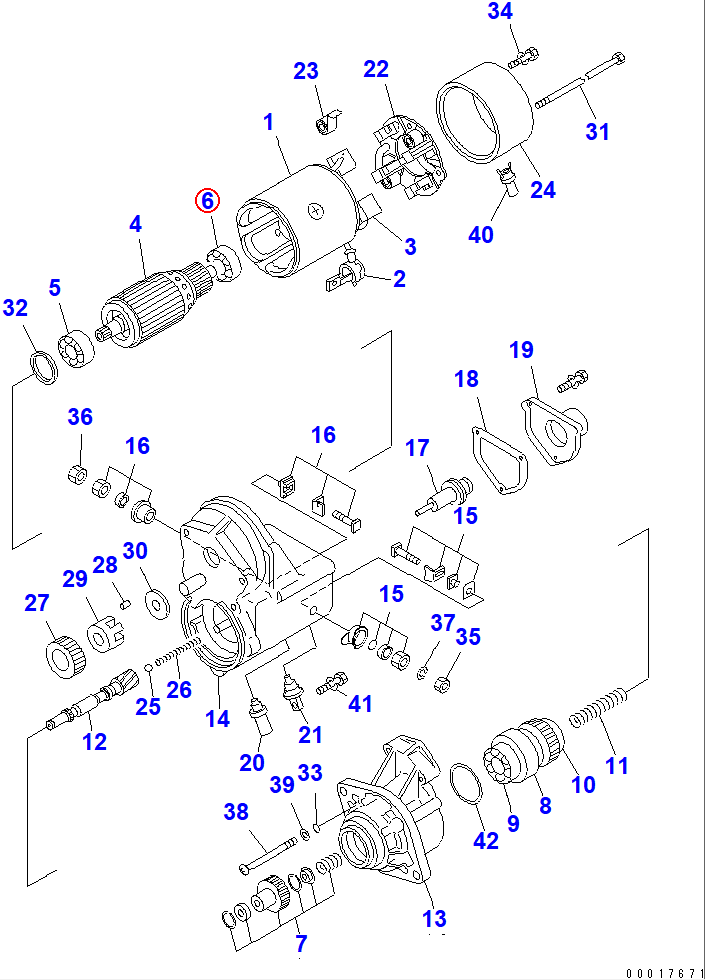 Diagram ND949100-1750 BEARING,BALL - Komatsu