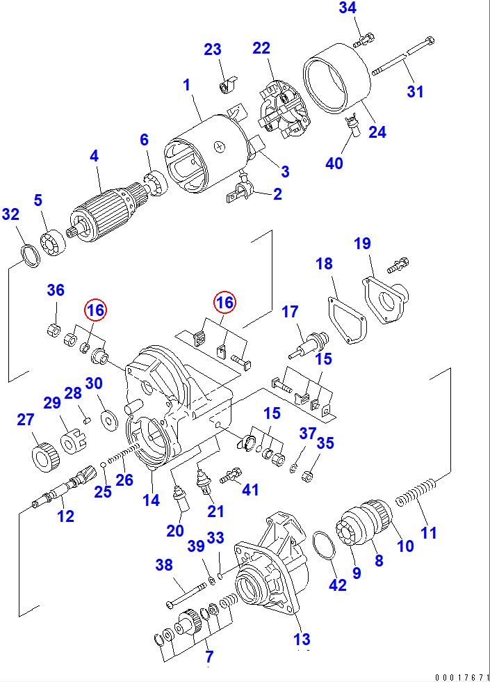Diagram ND028099-3160 STARTER KIT - Komatsu