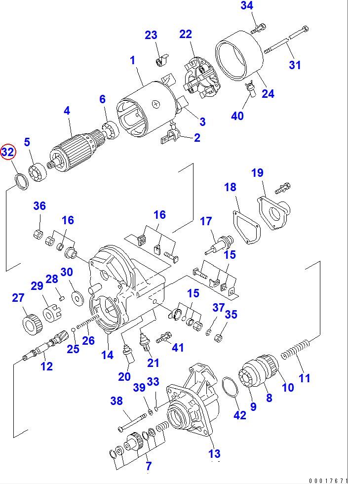 Diagram ND949020-0600 WASHER,FELT - Komatsu