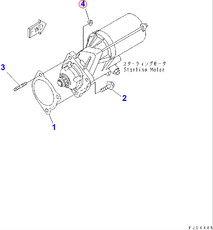 Diagram 01584-01008 NUT - Komatsu