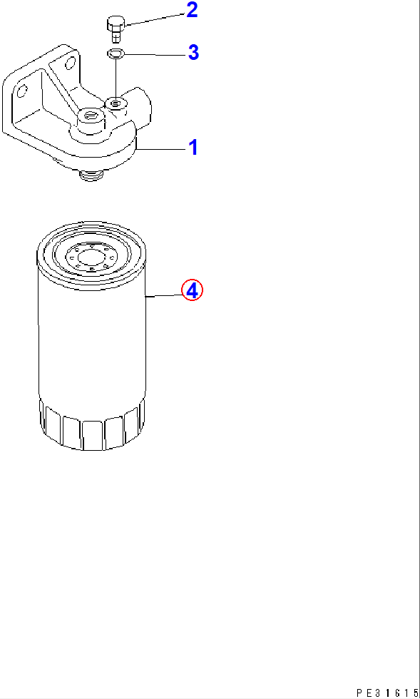 Diagram 600-311-9121 CARTRIDGE - Komatsu