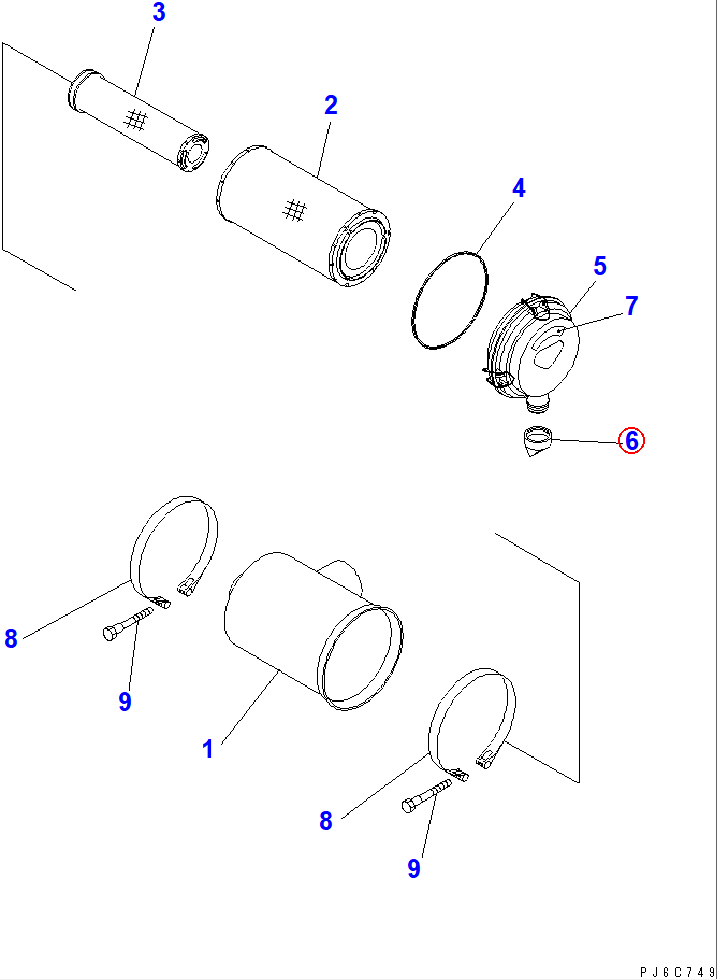 Diagram 600-184-1350 VALVE - Komatsu
