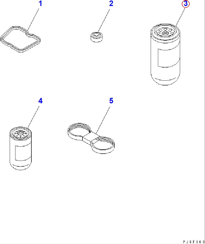 Diagram 6736-51-5141 CARTRIDGE - Komatsu