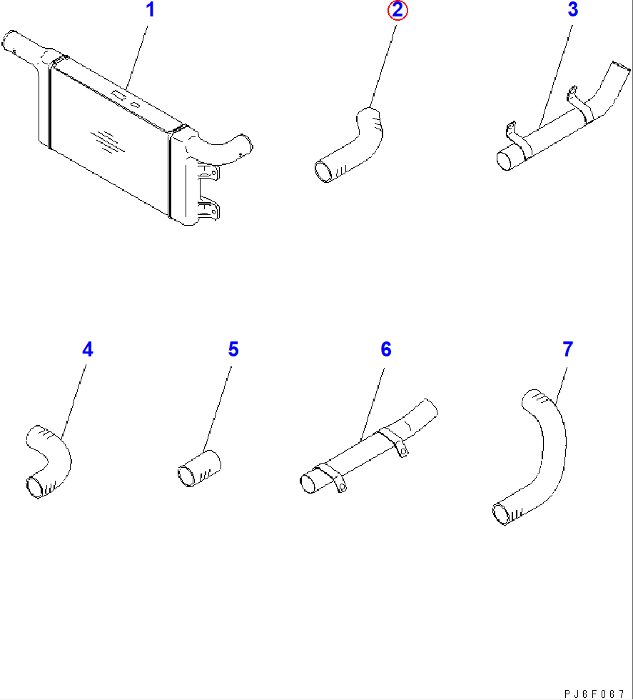 Diagram 6738-11-4810 HOSE - Komatsu