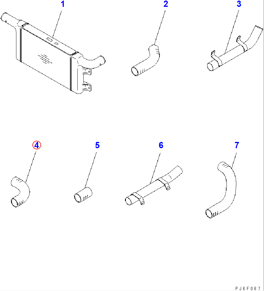 Diagram 6738-11-4840 HOSE - Komatsu