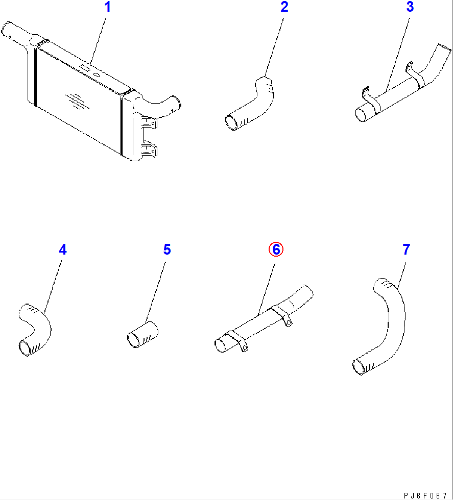 Diagram 6738-11-4890 TUBE - Komatsu