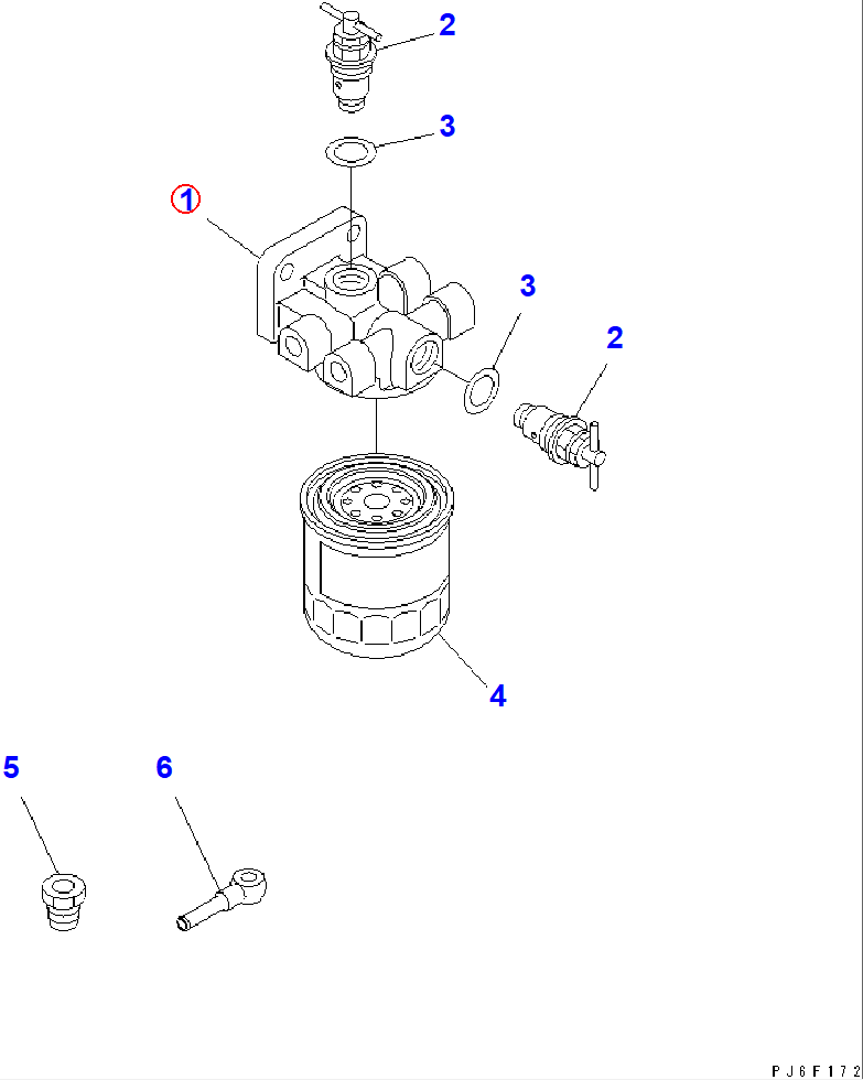 Diagram 600-411-2410 HEAD - Komatsu