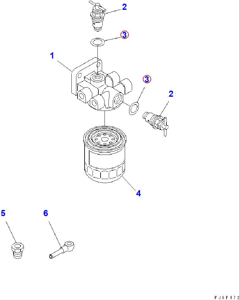 Diagram 600-411-2130 GASKET,CORROSION - Komatsu