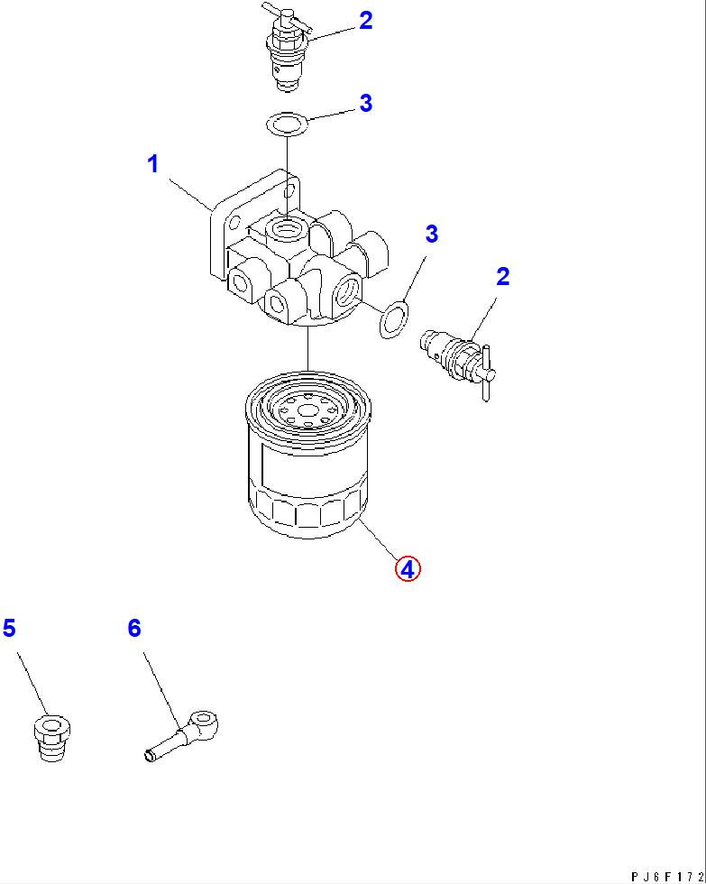 Diagram 600-411-1191 CARTRIDGE - Komatsu
