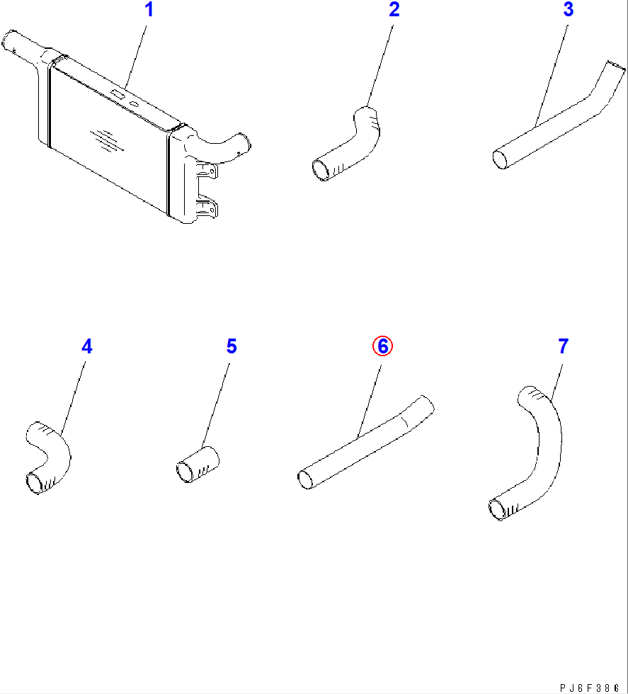 Diagram 6738-11-4850 TUBE - Komatsu